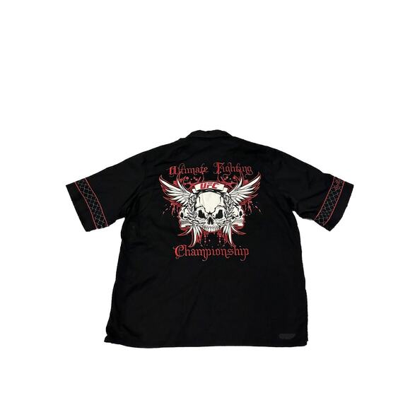 JH Design UFC Shirt Mens 2XL Black Short Sleeve MMA ~ SKULL/TRIBAL DESIGN - Picture 7 of 9